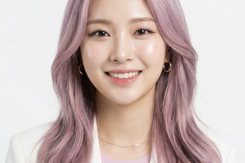 ピンクベージュカラー 韓国カラー ブリーチカラー ロングヘア 松山美容室 愛媛美容室