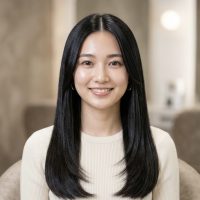 縮毛矯正 ナチュラルストレート ロングヘア 美髪 ストレートヘア 松山美容室 愛媛美容室 髪質改善