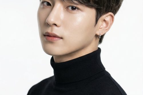 松山市の美容室で施術した韓国風メンズニュアンスパーマ。骨格に合わせたカットで自然に動く柔らかい仕上がり。